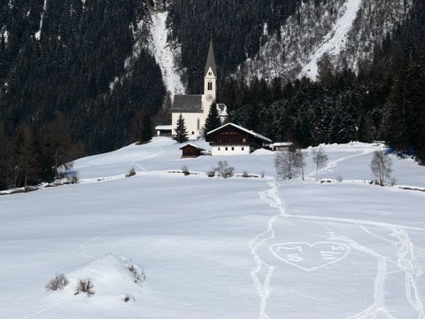 Südtirol (Ridnauntal) - Februar 2012 eCard versenden / [Tag 2 (05-02)] Knappenkirche St. Magdalena (Ridnaun)
